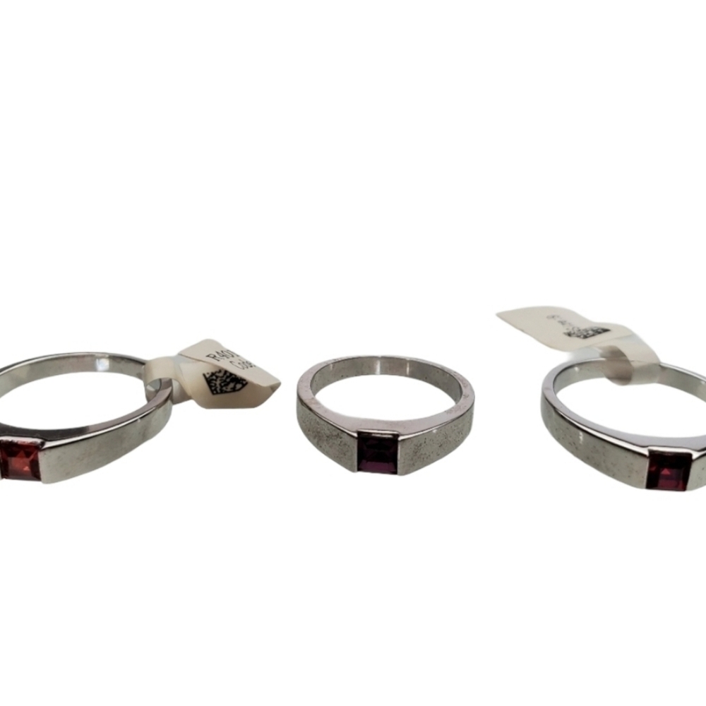 Silver Plated Band Ring red,  purple, orange sizes 4 6  9 10 *